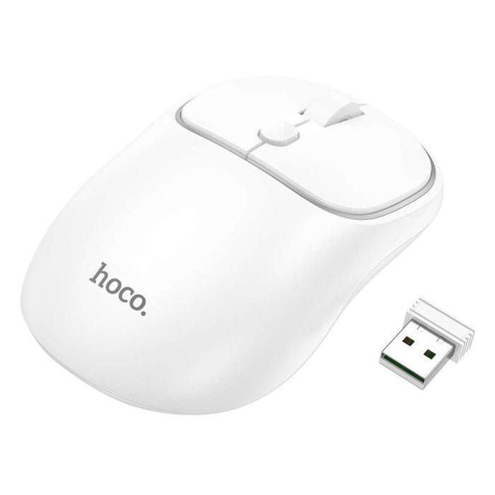 hoco GM25 Souris sans fil,double mode Business 2,4 G, 1 600 DPI -Blanc