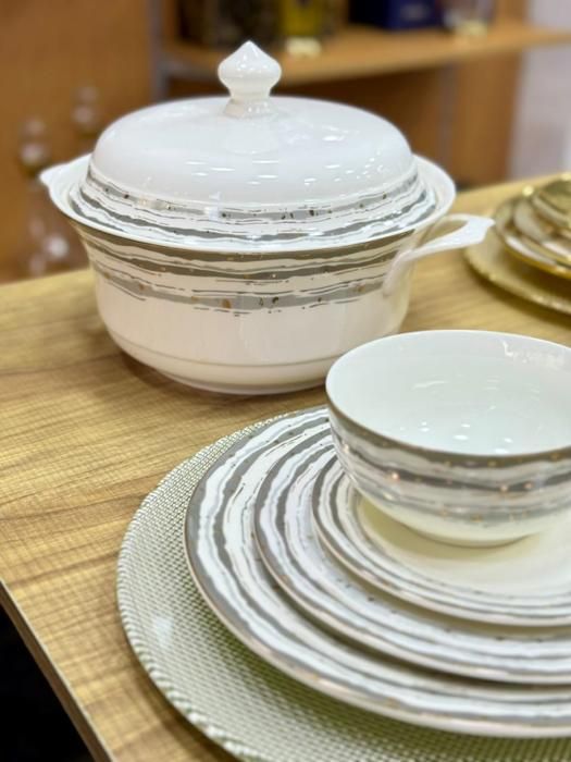 FLOCON D'OR-SERVICE 25 PCS EN PORCELAINE FINE