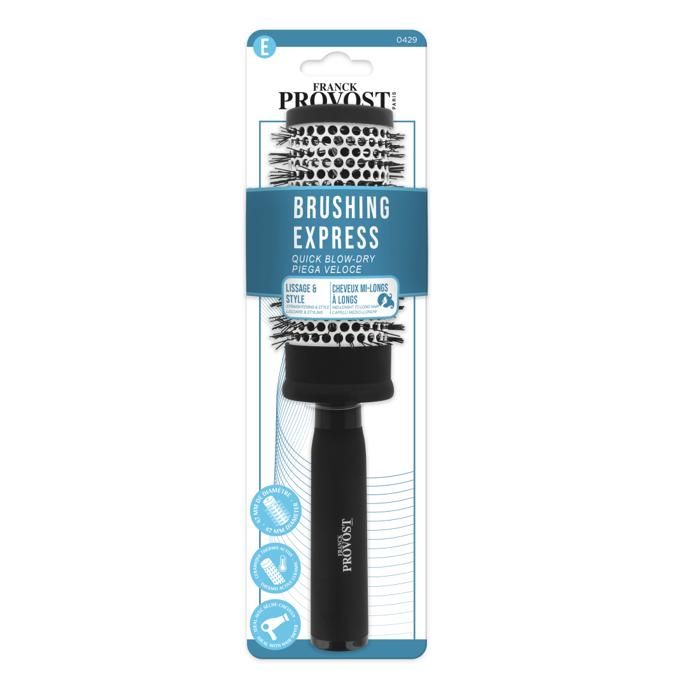 Brosse Brushing - FRANCK PROVOST - EXPRESS - Picots Nylon - Céramique - Cheveux Mi-Longs à Longs