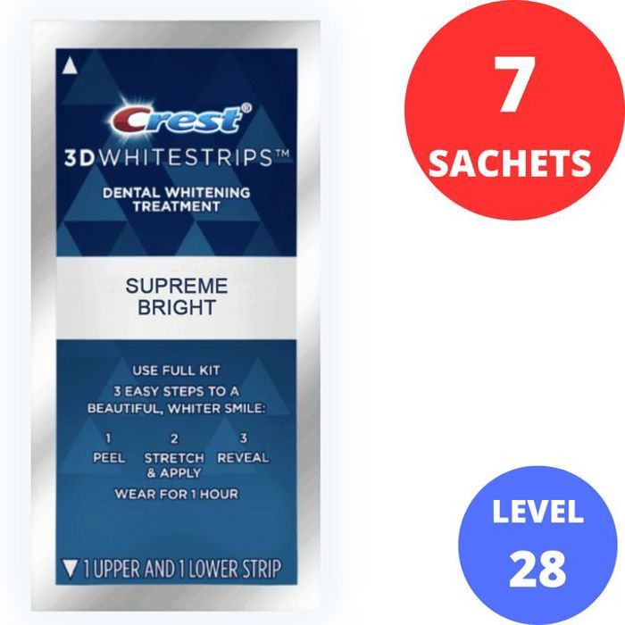 Crest 3D Whitestrips Supreme Bright, 7 traitements LEVEL 28