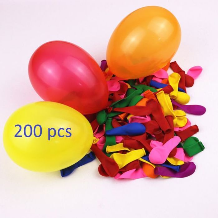 Ensemble de ballons multi-couleurs pour décorations de fête ,200 pcs