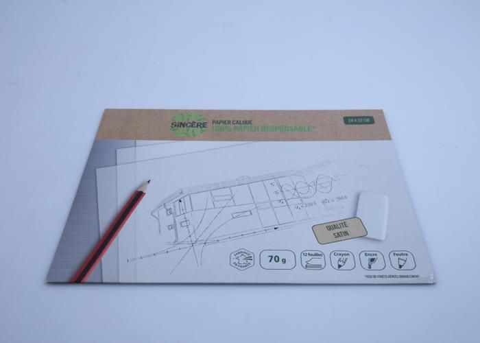 Papier calque - SINCERE - Poch 12F - 24x32 cm - 70g - Transparent et fin