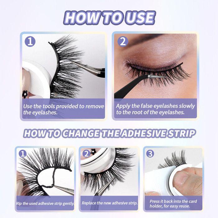 Faux cils - Magefy - Self-Adhesive Eyelashes-2 - Réutilisables - Waterproof - Sans colle