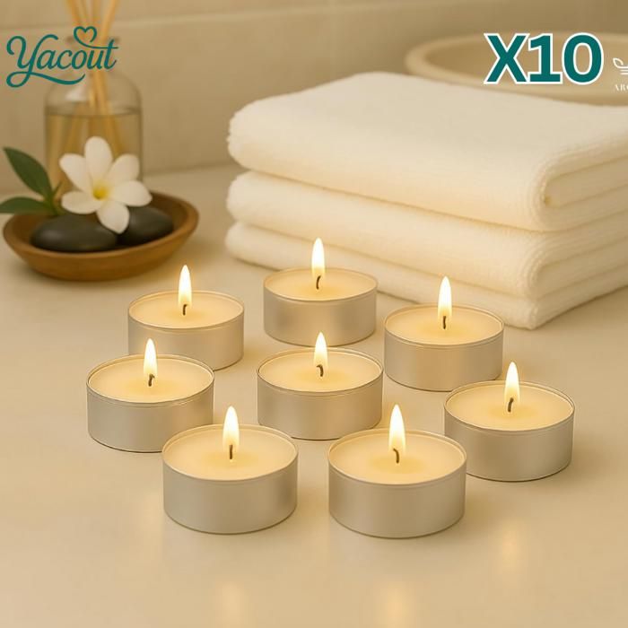 Bougie parfumée - Multicolore - Lot de 10 - Ambiance agréable - Qualité premium