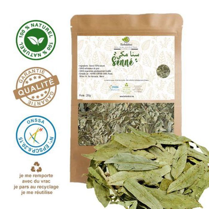 HERBO IDRISSI Séné Feuille Naturels 200g - Constipation - perte de Poids