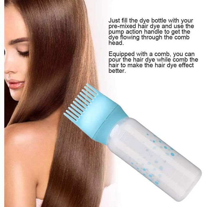Applicateur de teinture capillaire rechargeable peigne de distribution pour salon.