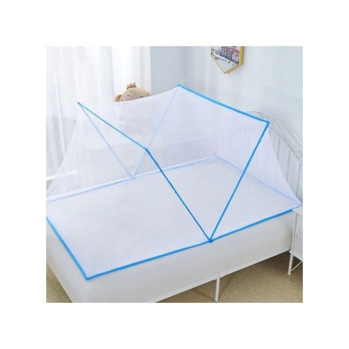 Tente moustiquaire bleue pliante 2 places