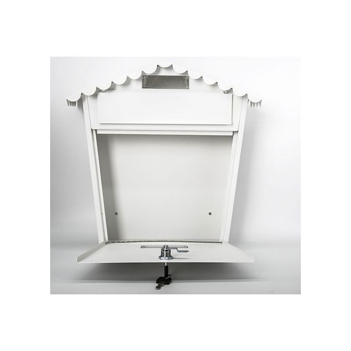 Boîte aux lettres murale - Blanche - Acier - Résistante aux intempéries - Serrure à clé - Fenêtre transparente