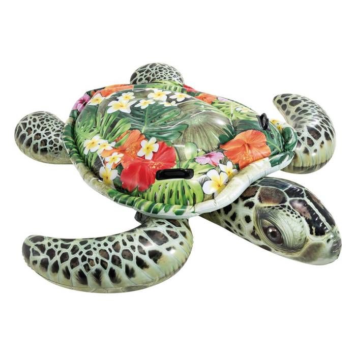 Bouée gonflable Tortue de Mer à Chevaucher - INTEX - Design réaliste - Pour enfants à partir de 3 ans