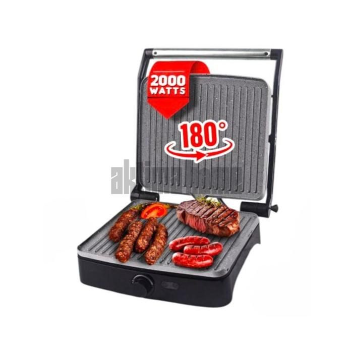 Grill Électrique Itimat 2000W – Ouverture 180°, Revêtement Granite, Chauffage Double Face