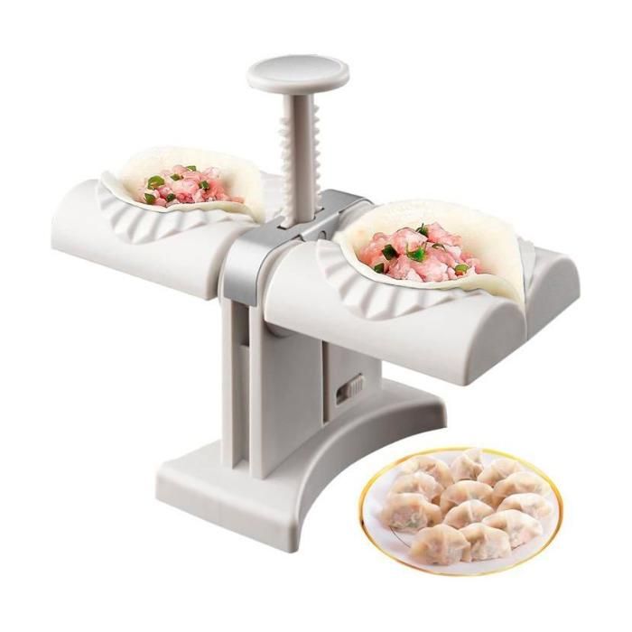 Machine à raviolis automatique, enroulez deux à la fois, moule à raviolis automatique à double tête, outil de fabrication de ravioli