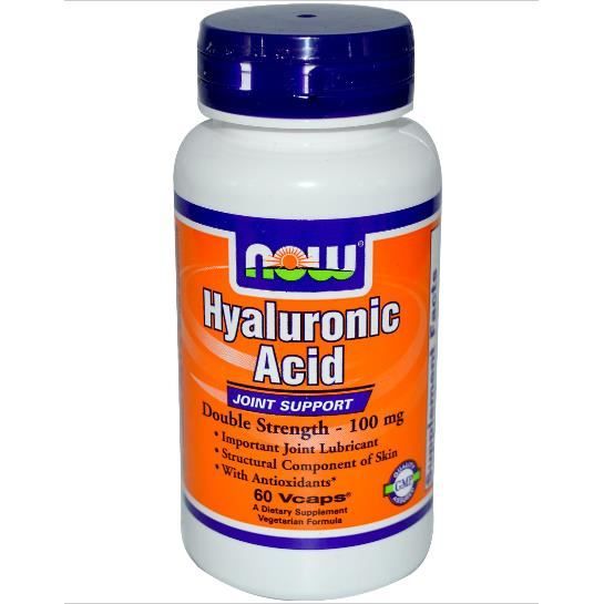 Now Foods, acide hyaluronique, Double Force,100 mg,60 Vcaps.