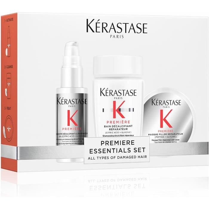KÉRASTASE Upptäcktsbox - Avkalkande Pre-Shampoo Ultra-Reparativ + Avkalkande Reparationsschampo + Reparationsmask Filler