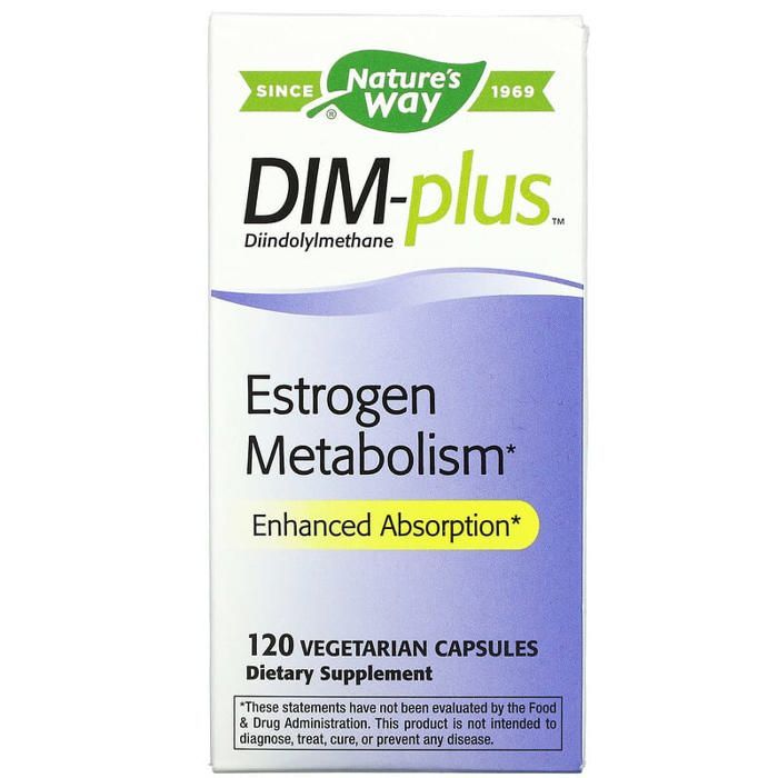DIM-plus, métabolisme des œstrogènes, 120 capsules à base de légumes