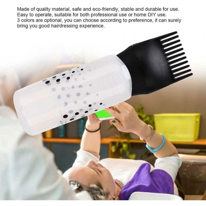 Applicateur de teinture capillaire rechargeable, peigne de distribution pour salon
