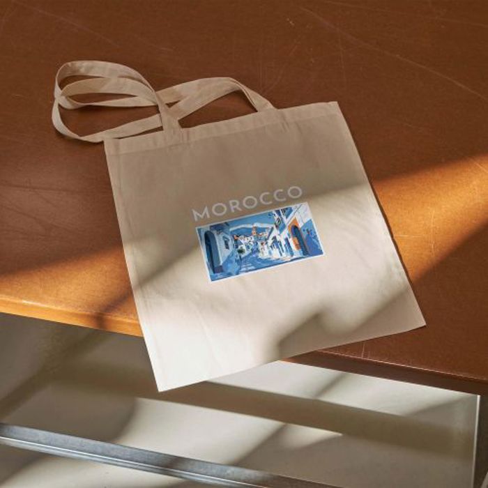 Tote bag - MOROCCO - Beige - Design imprimé moderne - Tissu de qualité - Spacieux