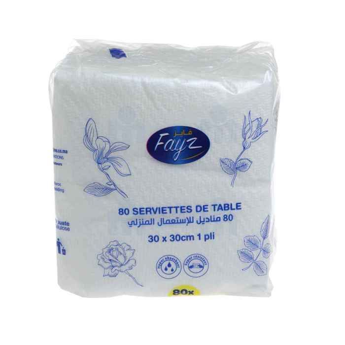 Serviettes De Table 1 Pli 80 Feuilles Fayz