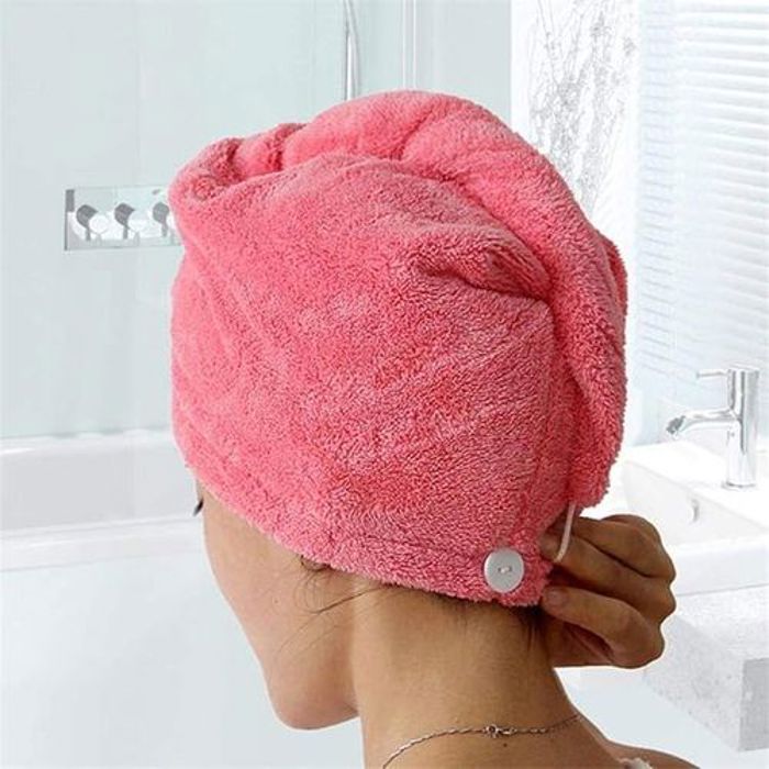 Serviette Sèche-Cheveux - Microfibre - Femme - Séchage Rapide - Bonnet Ajustable - Confort Optimal