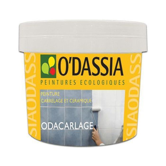 O'DASSIA Odacarlage Peinture acrylique Ecologique Satiné Blanc Spésiale Pour Carlage 4kg