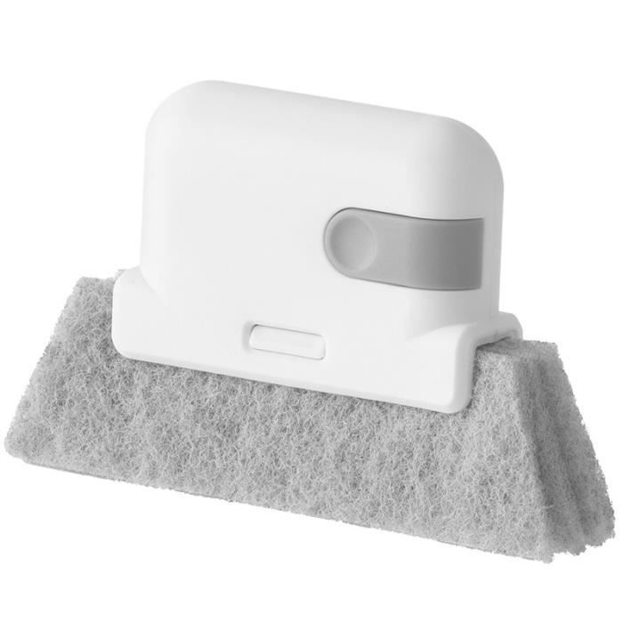 valeur Gris 1 PIÈCES Outil de nettoyage à rainure 2 en 1, brosse de fenêtre créative, fente en tissu, nettoya