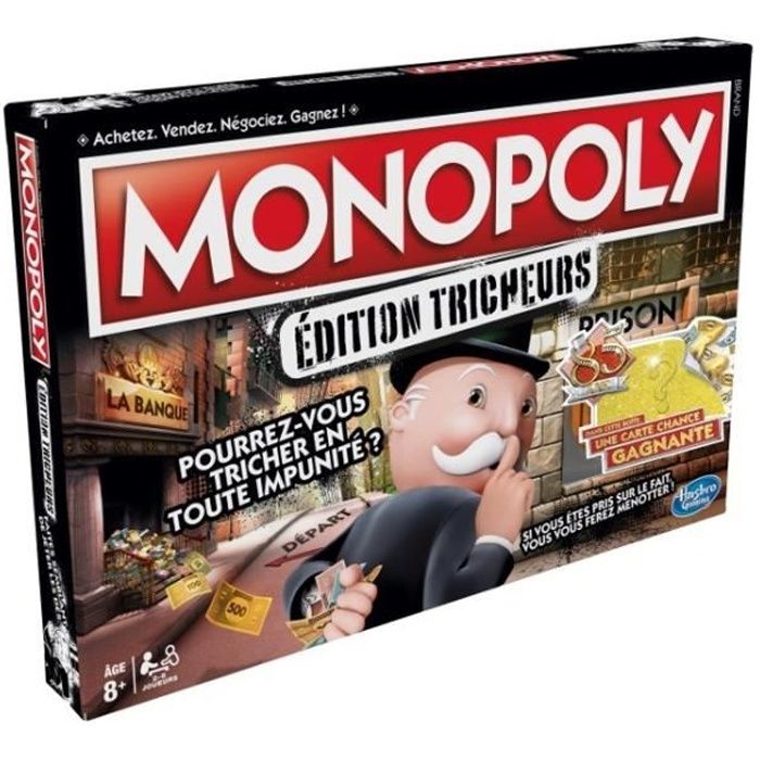Monopoly Tricheurs - Jeu de societe - Jeu de plateau - Version française - La Chance Vous Sourit