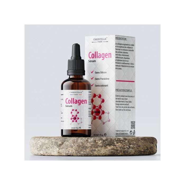 Sérum anti-rides - CHRISTELLE PARIS - 30ml - Réhydratation intense - Tous types de peau - Sans parabène