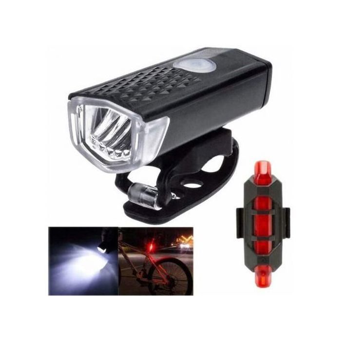 Feux Avant LED de Vélo de Montagne, Phare Étanche Rechargeable par USB
