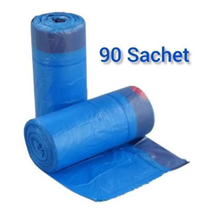 Sac Poubelle de Cuisine 50L (90 pièces) - Bleu