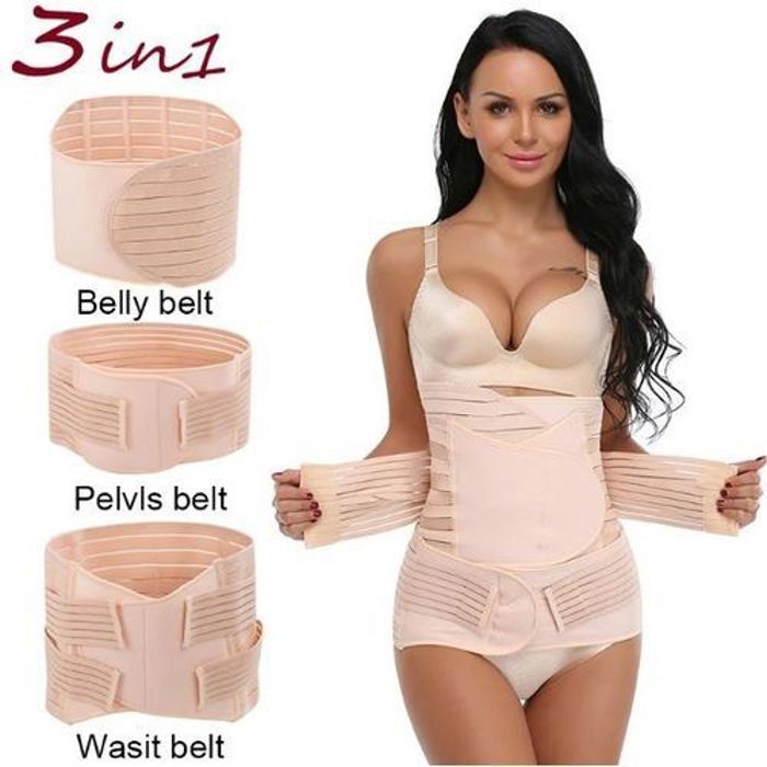 Ceinture de soutien de récupération post-partum 3IN1, Ceinture après accouchement, Gaine Post-partum