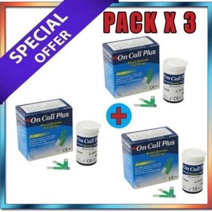 Pack 03 Boites Bandelettes 50 X 3 ON CALL PLUS ( 150 bandelettes )