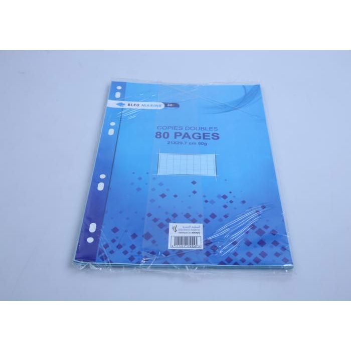 Feuilles Doubles - Non spécifié - 21x29,7 cm - 60g - 96P - Couleur Bleu