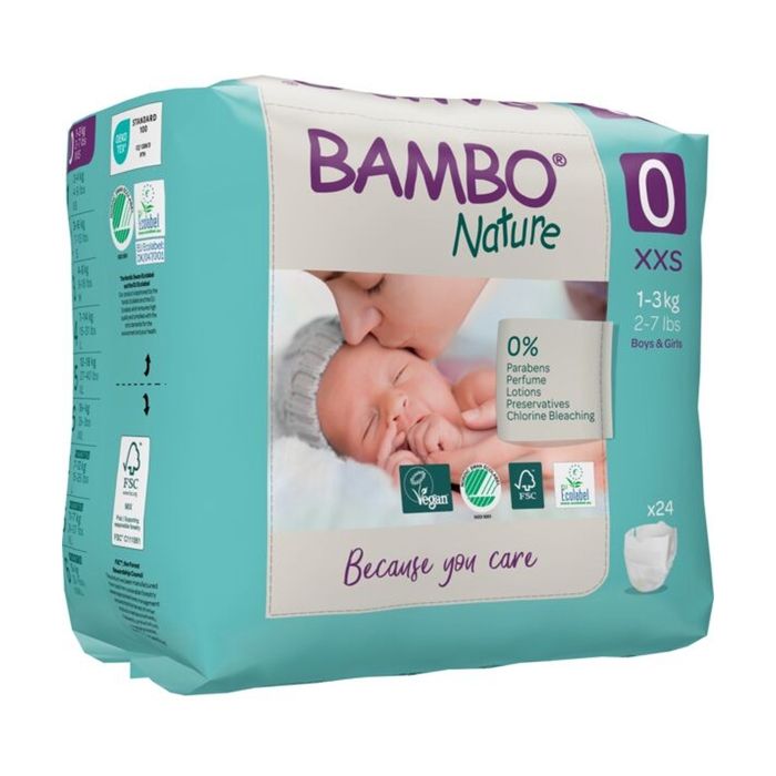 BAMBO NATURE couche bebe taille 0 ; 1-3 Kg 24u