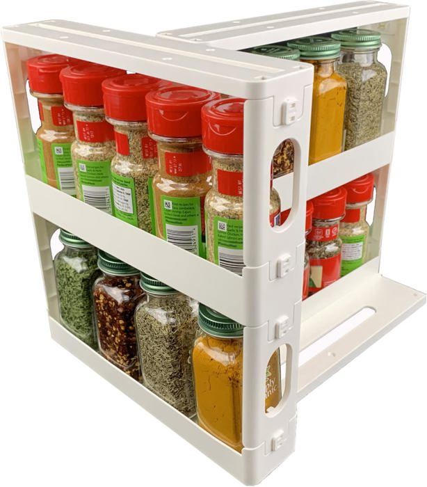 Étagère à épices rotative - Blanc - Meuble de cuisine - Contemporain - À monter soi-même