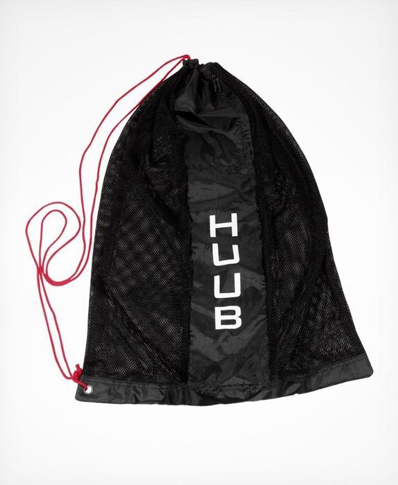 Sac en filet - HUUB - Grand modèle - Noir - 68 cm x 49 cm - Idéal pour accessoires de natation
