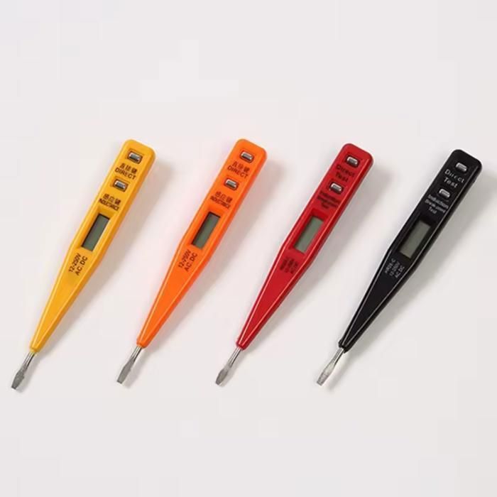 Dingqi électrique testeur stylo multifonction, stylo d'essai de tension numérique professionnel (Couleur aléatoire)