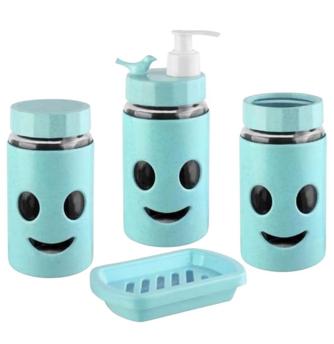 Ensemble de salle de bain 4 pièces Distributeur de savon liquide, Distributeur de brosse à dents, Distributeur de savon solide