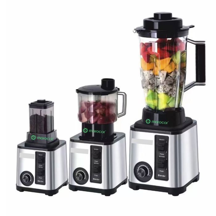 Mélangeur 3 en 1 , presse-agrumes et robot culinaire, avec récipient