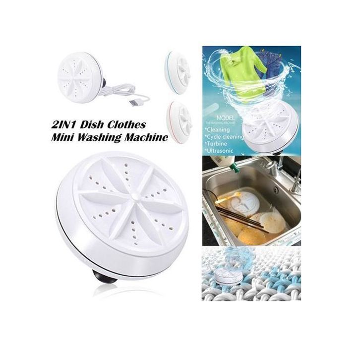 Lave-linge portable ultrasonique turbo 2 en 1