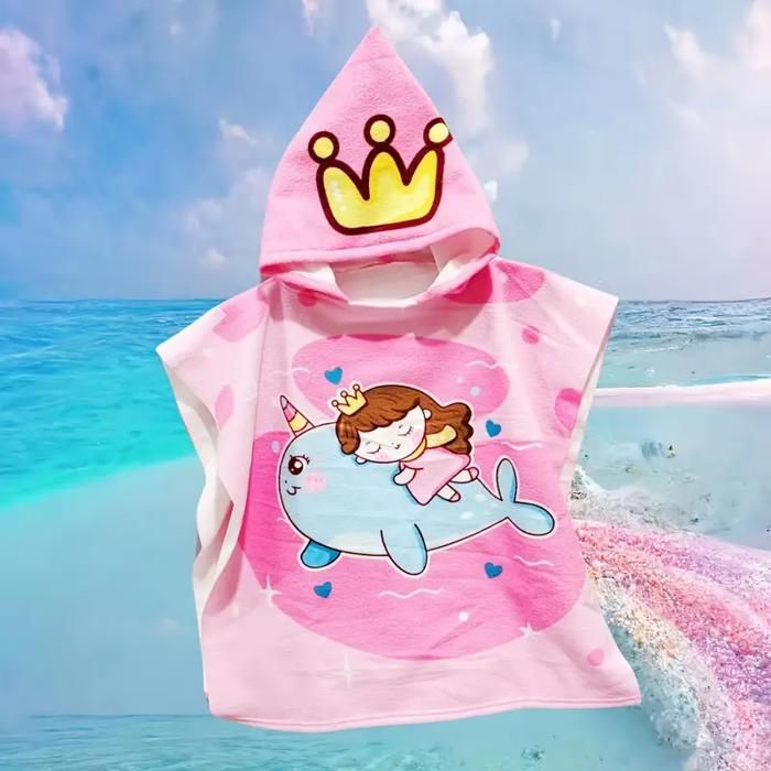Serviette de Bain - GENERIC - Princesse Baleine - Ultra Douce - 80x150 cm - Lavable en Machine