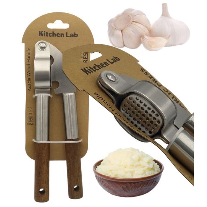 KITCHEN LAB Presse-ail en acier inoxydable manuel et Presse-gingembre
