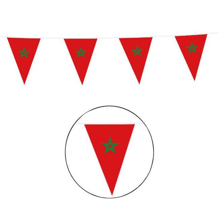 Banderole - DIMA MAROC - Drapeau du Maroc - Ajustable - Rouge - Football