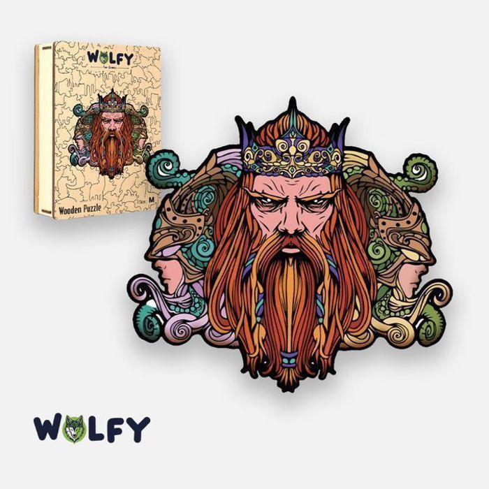 Puzzle en Bois Vikings le king - Pour Adultes et Enfants +12 Ans