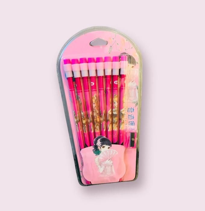 Erasable pencil 8pcs - rose
