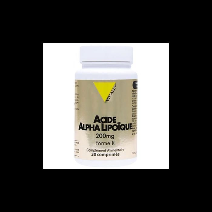 Complément alimentaire - VIT'ALL - Acide Alpha Lipoïque - 30 Comprimés - Antioxydant - Vegan