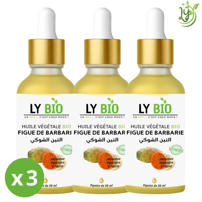 LYBIO PACK HUILE FIGUE DE BARBARIE 50ML - PIPETTE LOT DE 3 bouteilles