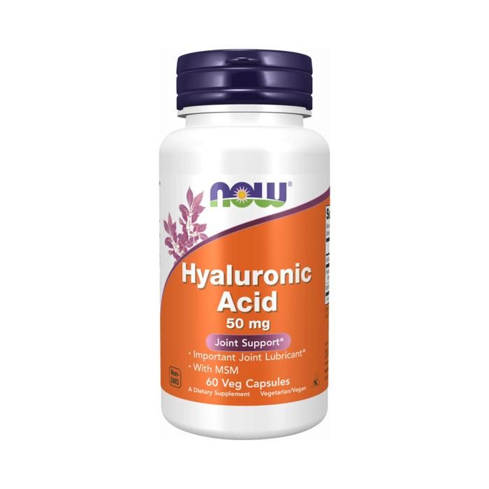 Complément alimentaire - Now Foods - Acide Hyaluronique - 50 mg - 60 Capsules Végétales - Sans Conservateur