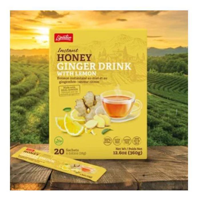 Lipatea Boisson Instantanée ( Gingembre-miel-Citrons) 20 Sachets Soluble