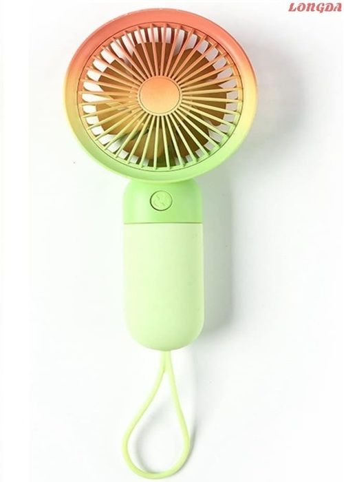 longda Ventilateur electrique Rapide Portable Rechargeable USB 3 vitesse réglable-Vert