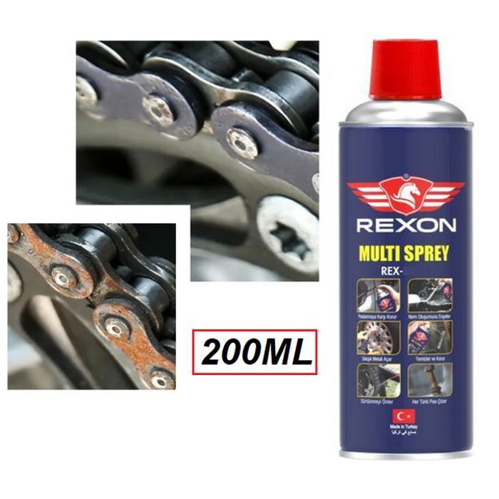 Spray lubrifiant multi-usages antirouille rexon 200ml