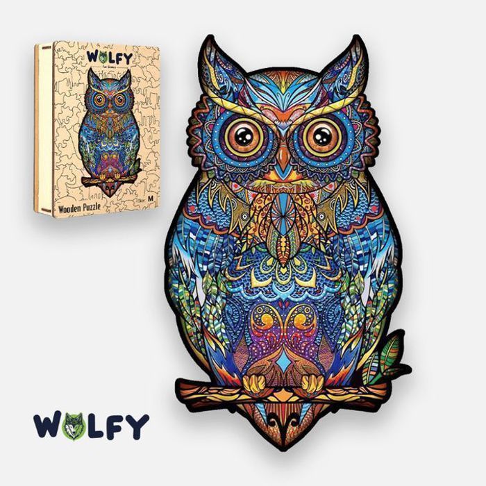 Puzzle en Bois Hibou Chouette - Pour Adultes et Enfants +12 Ans